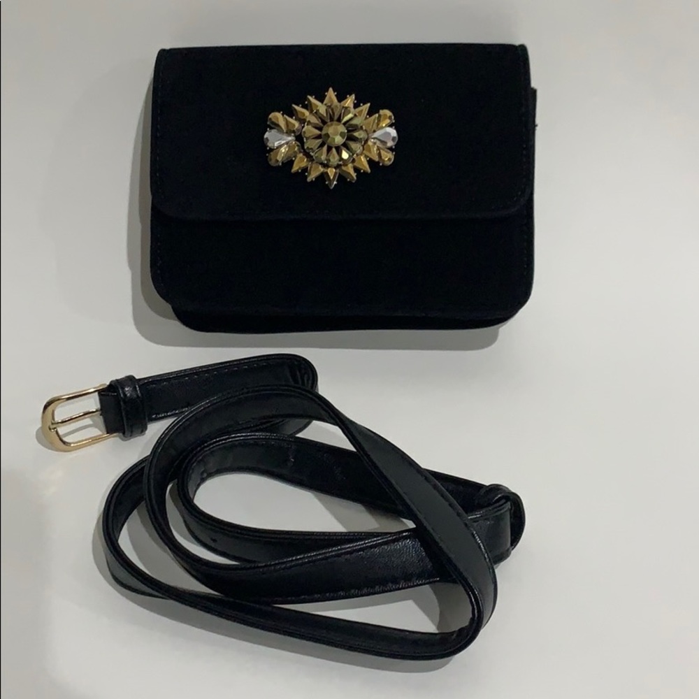 Velvet belt bag/ mini clutch/ mini shoulder bag